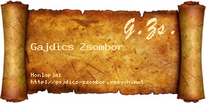 Gajdics Zsombor névjegykártya